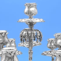 Antique Silver Plate Pair of Candelabra - Elkington, Mason & Co., made circa 1855 - Victorian - Thumbnail 7