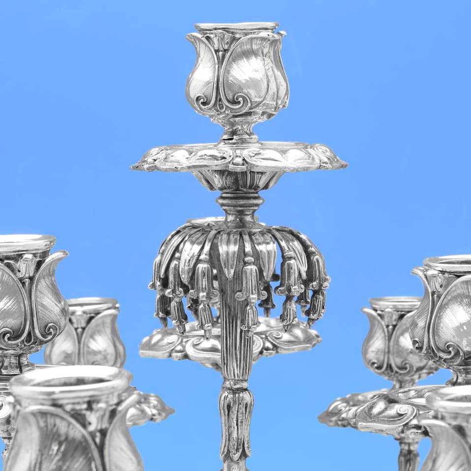 Antique Silver Plate Pair of Candelabra - Elkington, Mason & Co., made circa 1855 - Victorian - Image 7