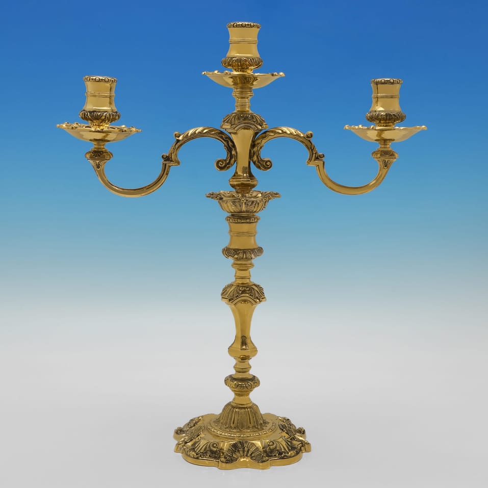 Sterling Silver Candelabra - Carrington & Co., hallmarked in 1965 London - Elizabeth II - Image 2