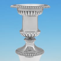 Antique Sterling Silver Candlestick - Charles Boyton & Sons, hallmarked in 1904 London - Edwardian - Thumbnail 3