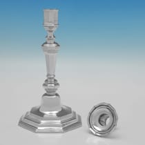 Antique Britannia Standard Silver Set of 4 Candlesticks - Charles Stuart Harris, hallmarked in 1893 London - Victorian - Thumbnail 3