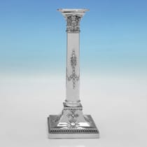 Antique Sterling Silver Pair of Candlesticks - Martin & Hall, hallmarked in 1899 Sheffield - Victorian - Thumbnail 2