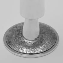 Sterling Silver Candlestick & Tray Set - John James Mcgreal, hallmarked in 1977 London - Elizabeth II - Thumbnail 7