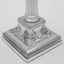 Antique Sterling Silver Pair of Candlesticks - James Dixon & Sons, hallmarked in 1903 Sheffield - Edwardian - Thumbnail 5