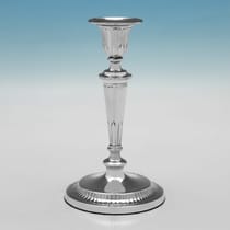 Antique Sterling Silver Pair of Candlesticks - Thomas Bradbury, hallmarked in 1917 Sheffield - George V - Thumbnail 2