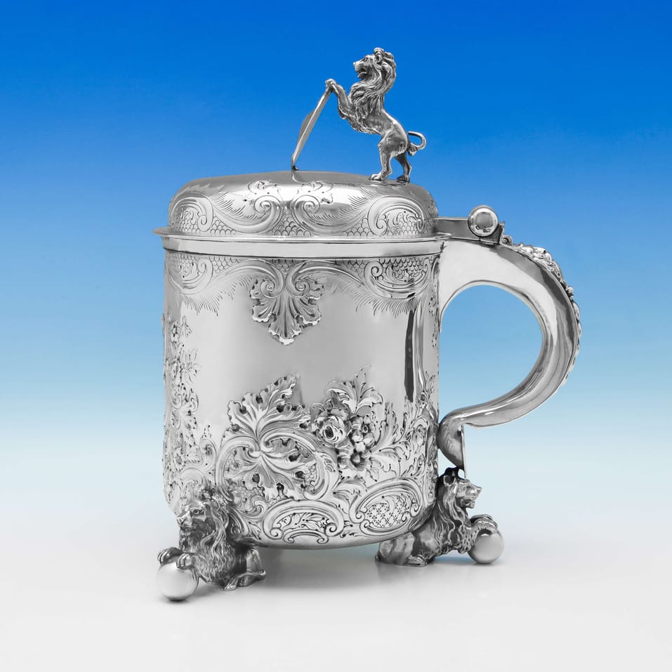 Antique Sterling Silver Centrepiece Tankard - Elkington & Co., hallmarked in 1900 London - Victorian