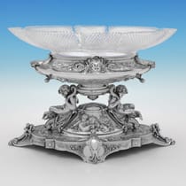 Antique Sterling Silver Centrepiece Suite - Elkington & Co., hallmarked in 1890 Birmingham - Victorian - Thumbnail 7