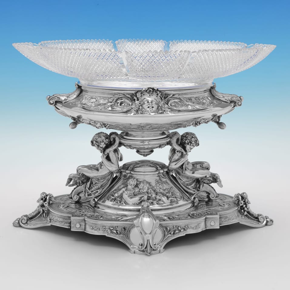 Antique Sterling Silver Centrepiece Suite - Elkington & Co., hallmarked in 1890 Birmingham - Victorian - Image 7