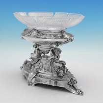 Antique Sterling Silver Centrepiece Suite - Elkington & Co., hallmarked in 1890 Birmingham - Victorian - Thumbnail 8