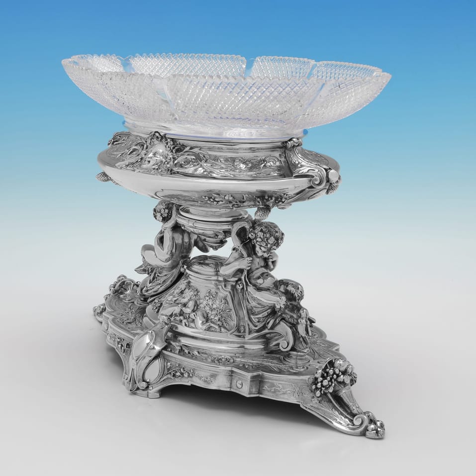 Antique Sterling Silver Centrepiece Suite - Elkington & Co., hallmarked in 1890 Birmingham - Victorian - Image 8