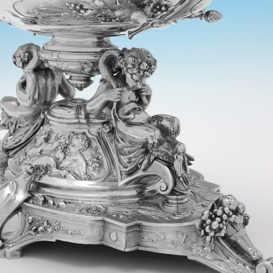 Antique Sterling Silver Centrepiece Suite - Elkington & Co., hallmarked in 1890 Birmingham - Victorian - Image 10