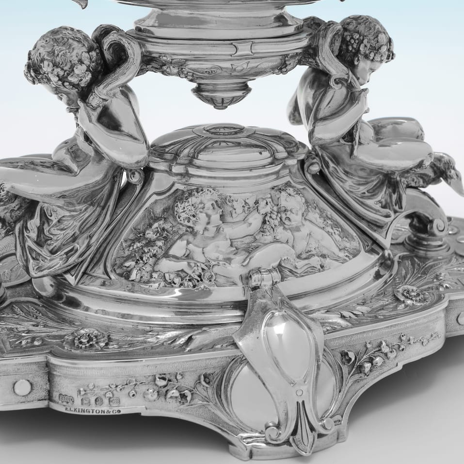 Antique Sterling Silver Centrepiece Suite - Elkington & Co., hallmarked in 1890 Birmingham - Victorian - Image 11