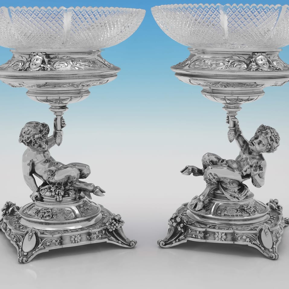 Antique Sterling Silver Centrepiece Suite - Elkington & Co., hallmarked in 1890 Birmingham - Victorian - Image 13