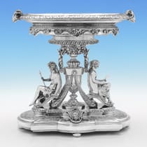 Antique Sterling Silver Centrepiece - George Angell & Co., hallmarked in 1878 London - Victorian - Thumbnail 1