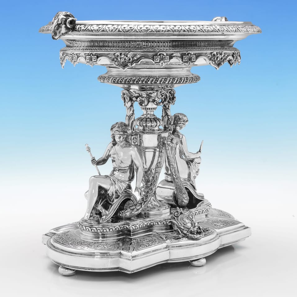 Antique Sterling Silver Centrepiece - George Angell & Co., hallmarked in 1878 London - Victorian - Image 3