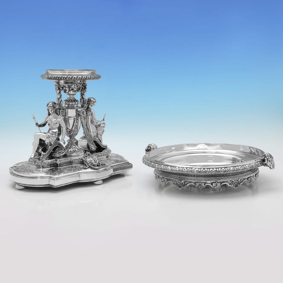 Antique Sterling Silver Centrepiece - George Angell & Co., hallmarked in 1878 London - Victorian - Image 4