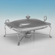 Antique Sterling Silver Chafing Dish - Joseph Bradbury & John Henderson, hallmarked in 1886 London - Victorian - Thumbnail 2