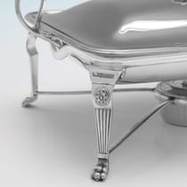 Antique Sterling Silver Chafing Dish - Joseph Bradbury & John Henderson, hallmarked in 1886 London - Victorian - Thumbnail 5