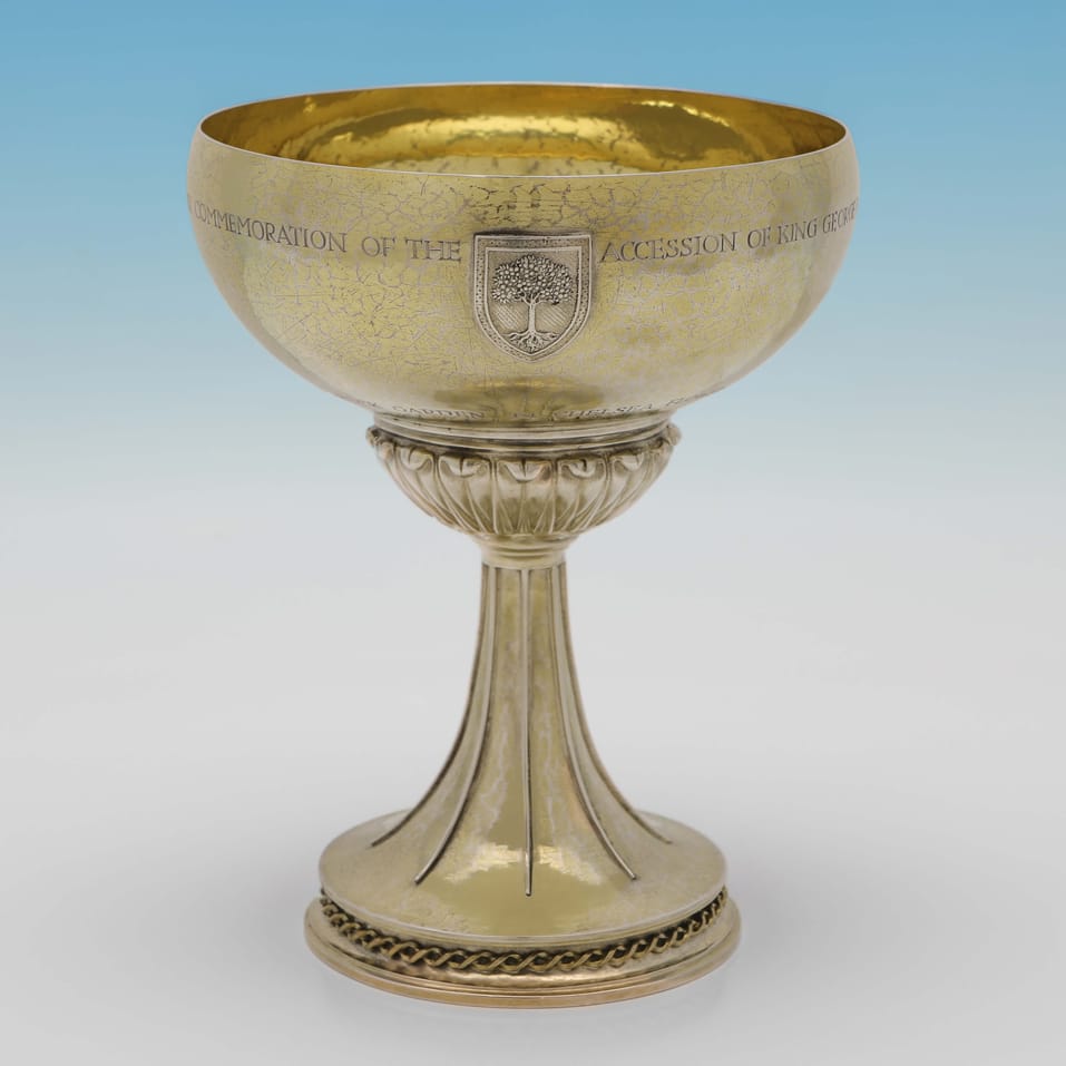 Sterling Silver Chalice - Omar Ramsden, hallmarked in 1936 London - Edward VIII