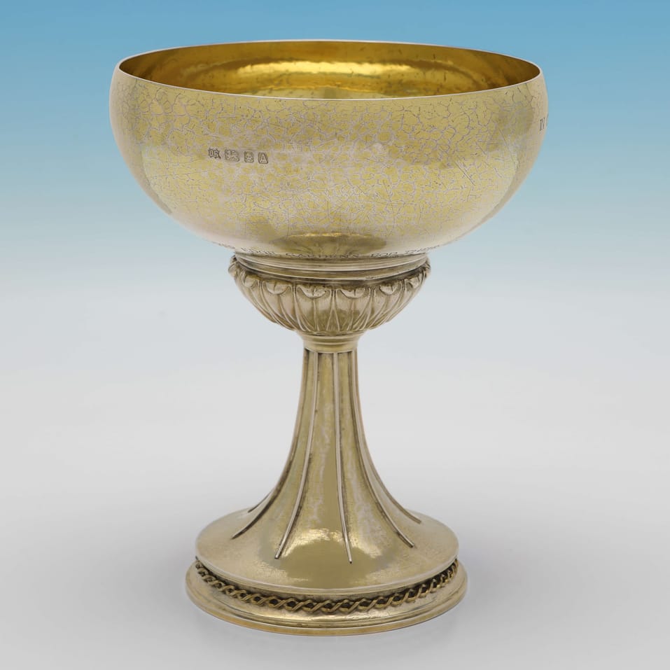 Sterling Silver Chalice - Omar Ramsden, hallmarked in 1936 London - Edward VIII - Image 2