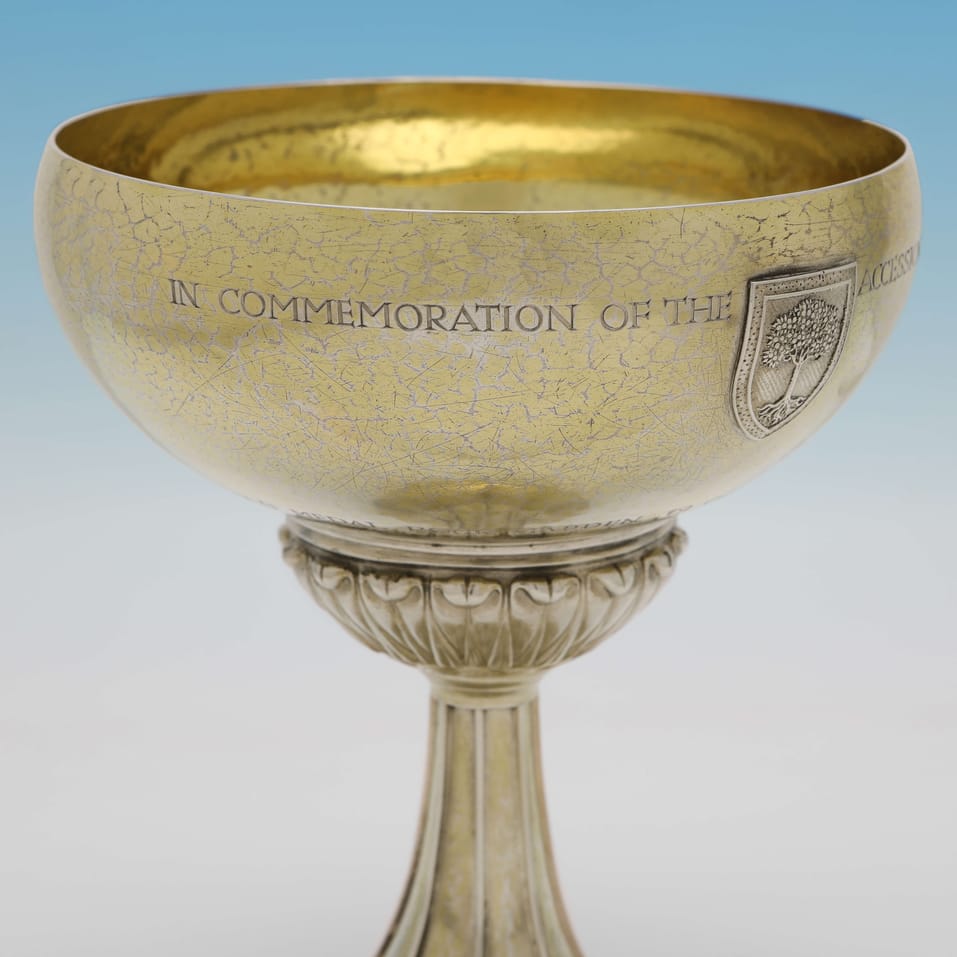 Sterling Silver Chalice - Omar Ramsden, hallmarked in 1936 London - Edward VIII - Image 3