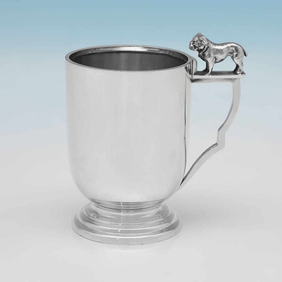 Sterling Silver Christening Mug - Sanders & Mackenzie, hallmarked in 1937 Birmingham - George VI