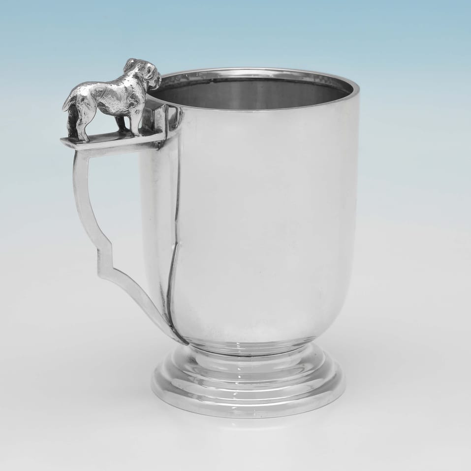 Sterling Silver Christening Mug - Sanders & Mackenzie, hallmarked in 1937 Birmingham - George VI - Image 2