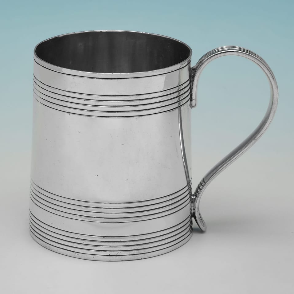 Antique Sterling Silver Christening Mug - Henry Chawner, hallmarked in 1794 London - George III