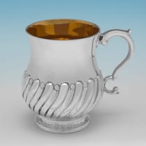 Antique Sterling Silver Christening Mug - Wakely & Wheeler, hallmarked in 1894 London - Victorian - Thumbnail 1