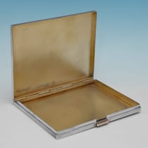 Sterling Silver Cigarette Case - M. Wachenheimer & Co. Ltd., hallmarked in 1947 London - George VI - Thumbnail 4