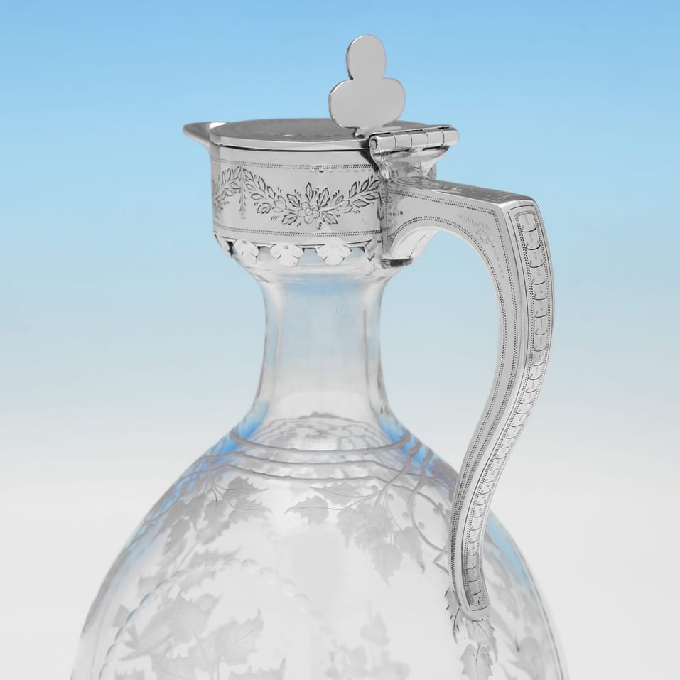 Antique Sterling Silver Claret Jug - William & George Sissons, hallmarked in 1868 Sheffield - Victorian - Image 3