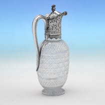 Antique Sterling Silver Claret Jug - Hamilton & Inches, hallmarked in 1900 Edinburgh - Victorian - Thumbnail 2