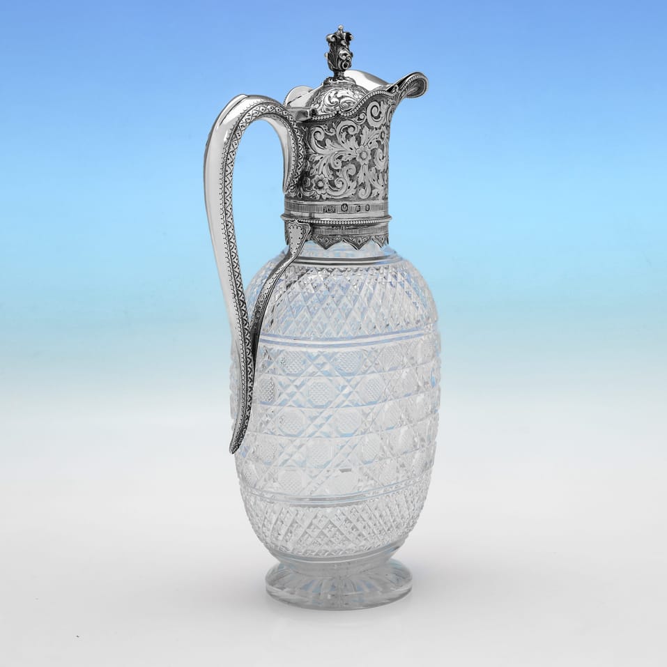 Antique Sterling Silver Claret Jug - Hamilton & Inches, hallmarked in 1900 Edinburgh - Victorian - Image 2