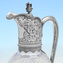 Antique Sterling Silver Claret Jug - Hamilton & Inches, hallmarked in 1900 Edinburgh - Victorian - Thumbnail 4