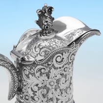 Antique Sterling Silver Claret Jug - Hamilton & Inches, hallmarked in 1900 Edinburgh - Victorian - Thumbnail 5