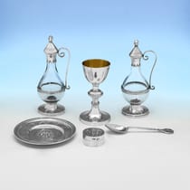 Antique Sterling Silver Travelling Communion Set - Henry Wilkinson & Walker & Hall, hallmarked in 1894 Sheffield - Victorian - Thumbnail 2