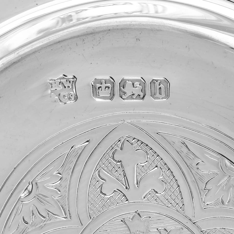 Antique Sterling Silver Travelling Communion Set - Henry Wilkinson & Walker & Hall, hallmarked in 1894 Sheffield - Victorian - Image 8