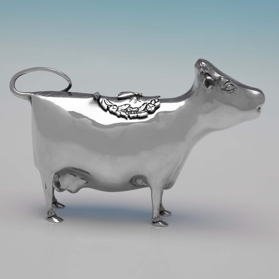 Sterling Silver Cow Creamer - Richard Comyns, hallmarked in 1977 London - Elizabeth II - Image 2