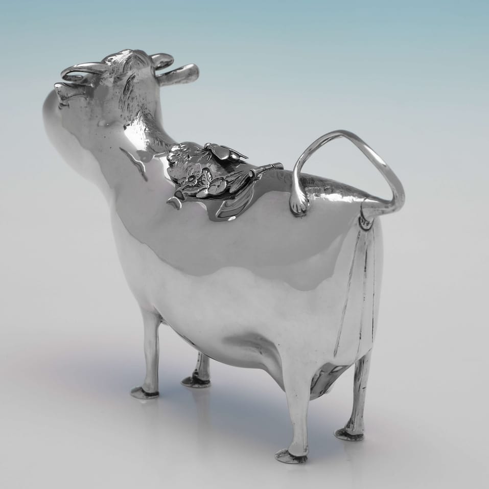 Sterling Silver Cow Creamer - Richard Comyns, hallmarked in 1977 London - Elizabeth II - Image 3