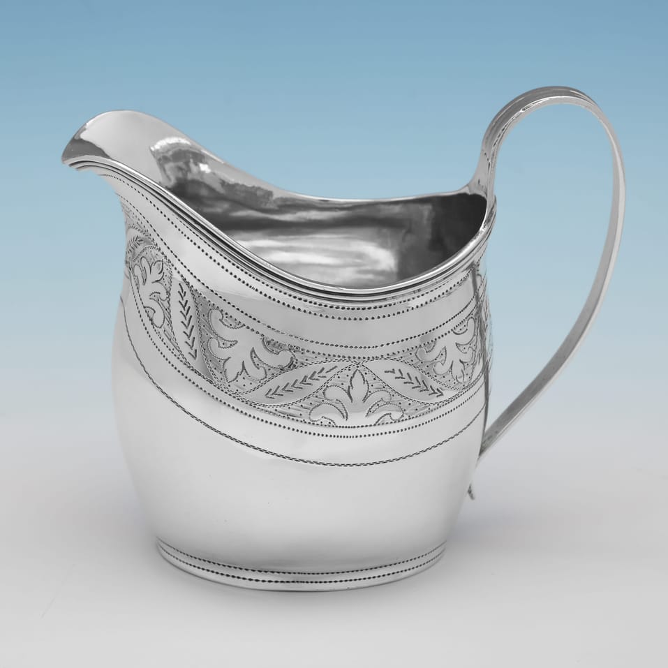 Antique Sterling Silver Cream Jug - hallmarked in 1808 London - George III