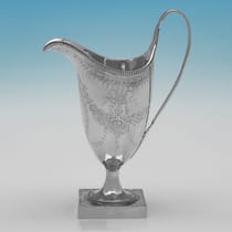 Antique Sterling Silver Cream Jug - Hester Bateman, hallmarked in 1787 London - George III - Thumbnail 2