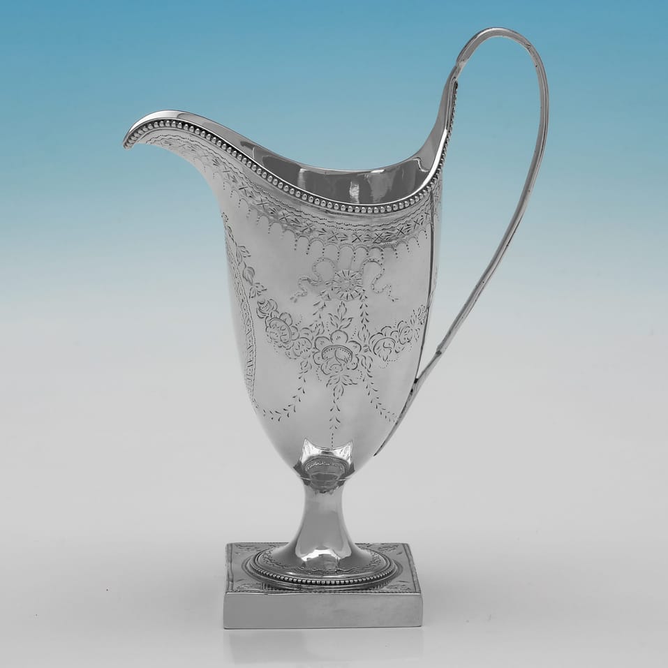 Antique Sterling Silver Cream Jug - Hester Bateman, hallmarked in 1787 London - George III - Image 2