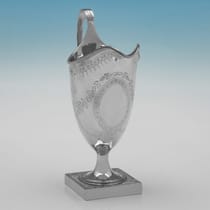 Antique Sterling Silver Cream Jug - Hester Bateman, hallmarked in 1787 London - George III - Thumbnail 3