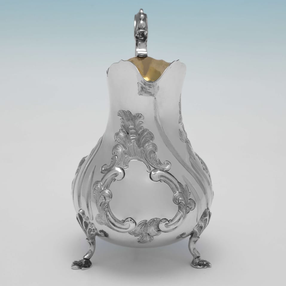 Antique Sterling Silver Cream Jug - George John Richards, hallmarked in 1856 London - Victorian - Image 2