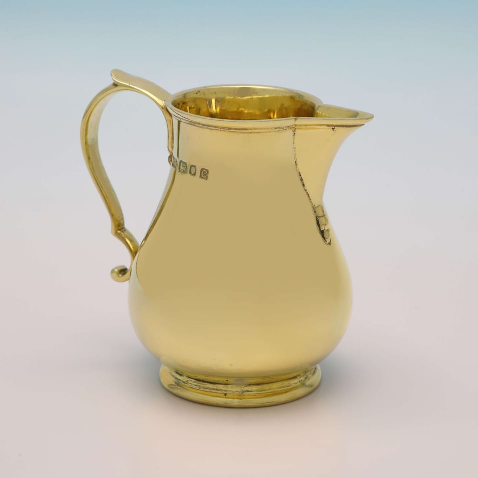 Sterling Silver Cream Jug - Walter H. Wilson Ltd., hallmarked in 1938 London - George VI - Image 2