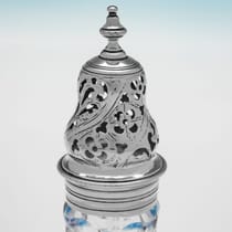 Antique Sterling Silver & Glass Cruet Set - Thomas & Jabez Daniell, hallmarked in 1773 London - George III - Thumbnail 8