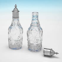 Antique Sterling Silver & Glass Cruet Set - Thomas & Jabez Daniell, hallmarked in 1773 London - George III - Thumbnail 9