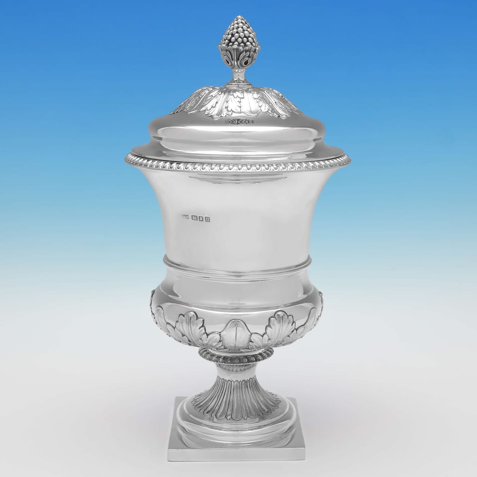 Sterling Silver Cup & Cover - Reid & Sons, hallmarked in 1928 London - George V - Image 1