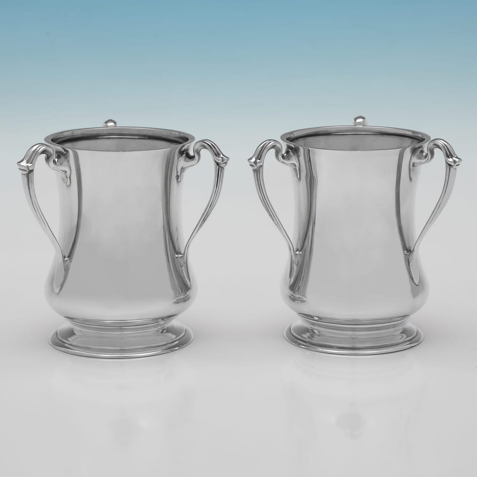 Sterling Silver Pair of Cups - Ollivant & Botsford, hallmarked in 1937 Birmingham - George VI