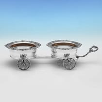 Antique Silver Plate Decanter Trolley - made circa 1900 - Victorian - Thumbnail 1